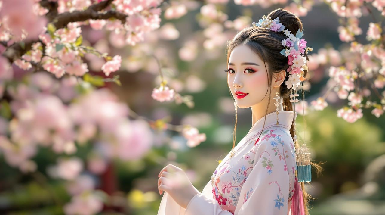 樱花视频古风汉服摄影教程：如何在普通公园拍出大片感